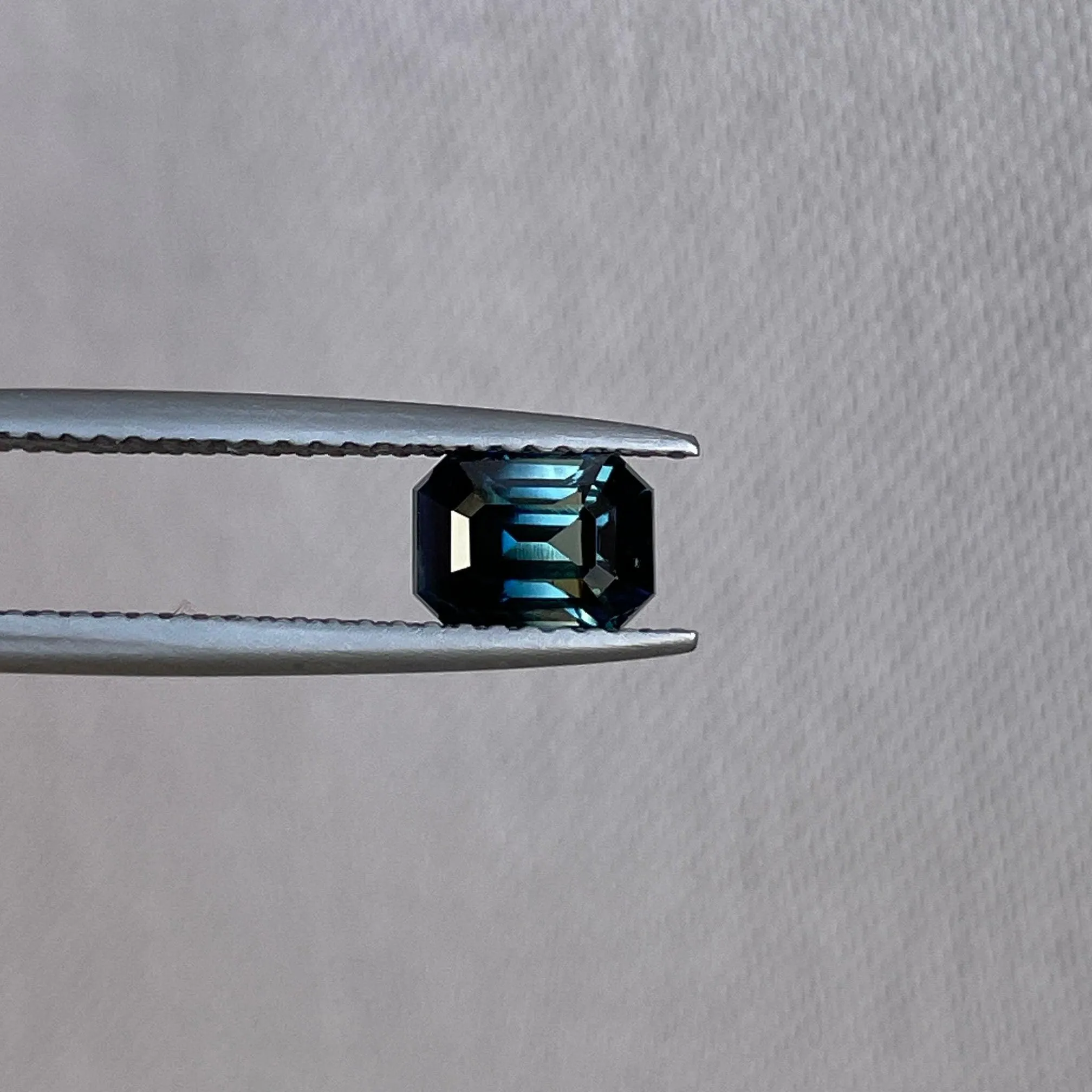 This 1.20 crt Teal Sapphire is well cut to bring out the best colour and lustre, and has a perfect colour blend