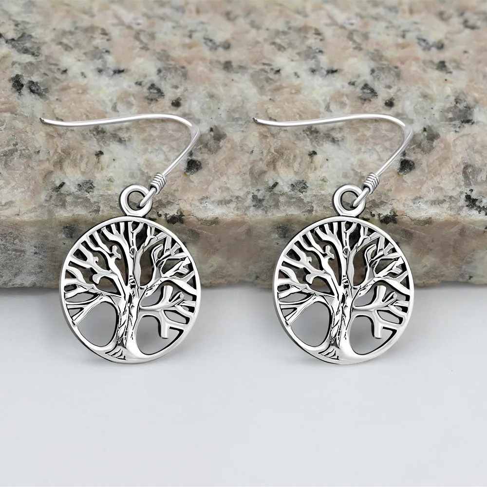 Tree of Life Silver Earrings