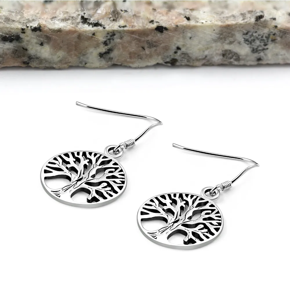 Tree of Life Silver Earrings