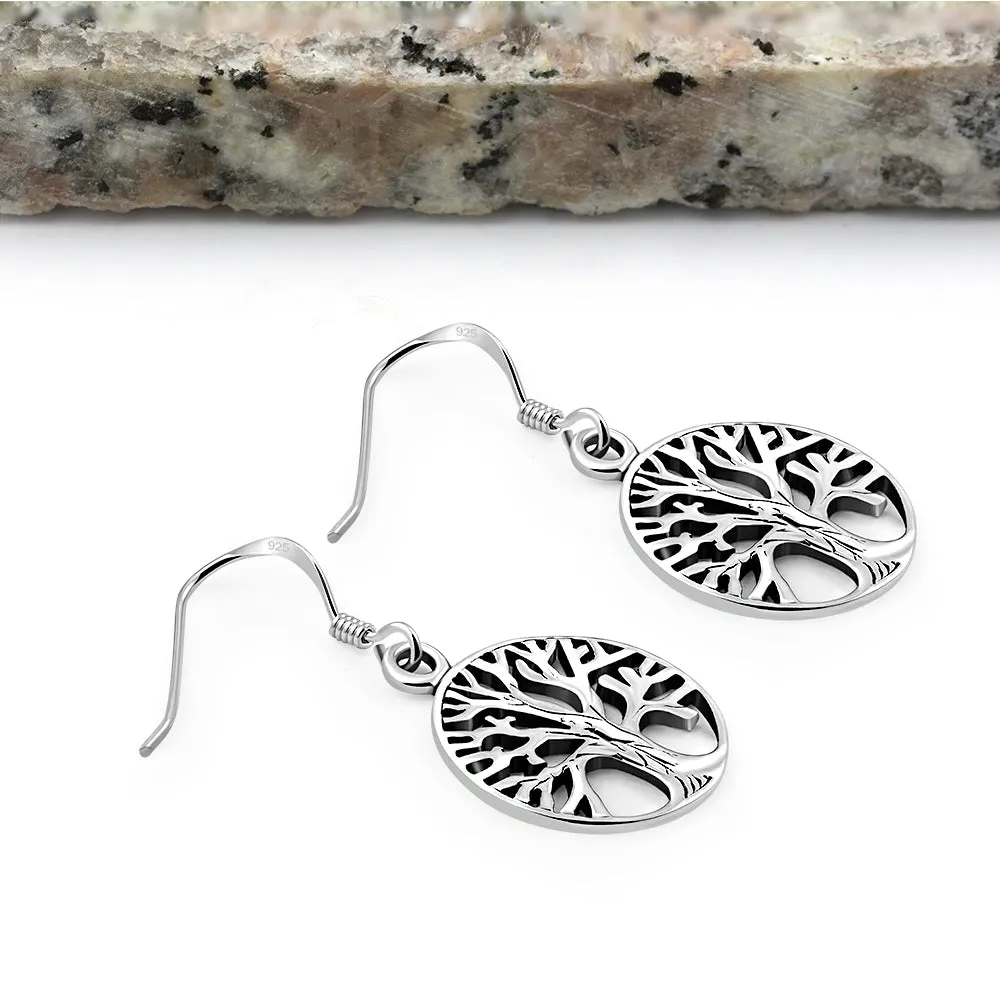 Tree of Life Silver Earrings