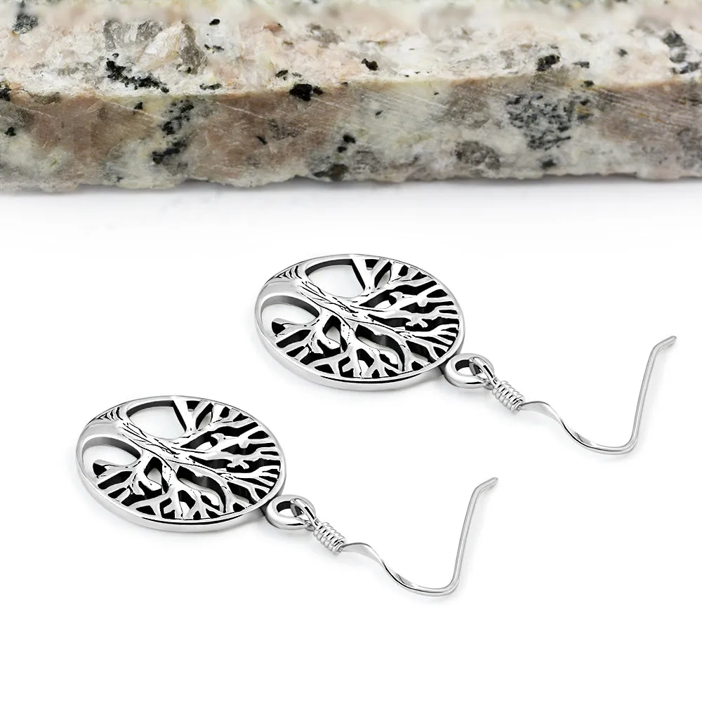 Tree of Life Silver Earrings