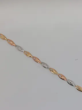 Tri-Tone Faceted Bracelet