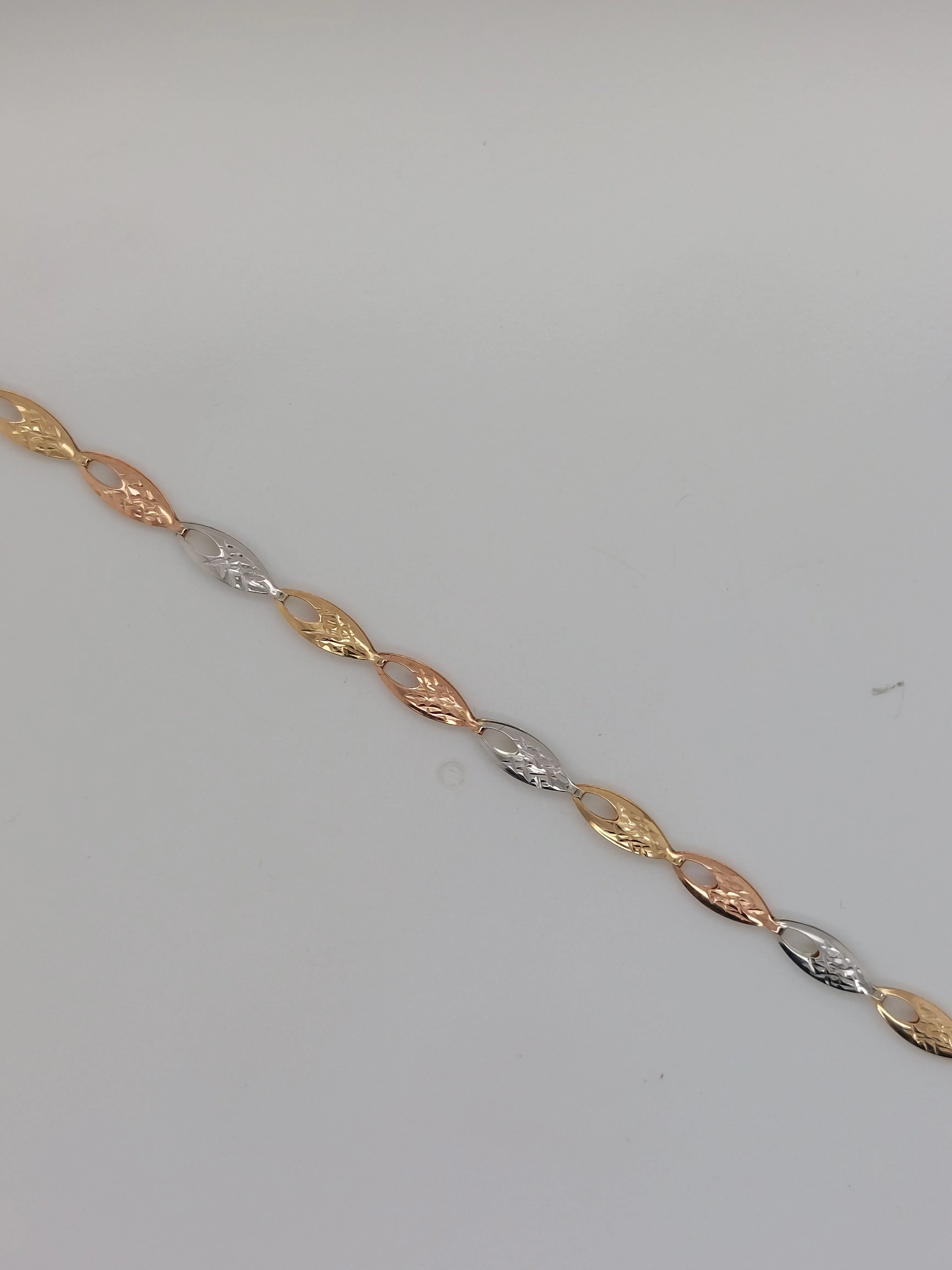 Tri-Tone Faceted Bracelet