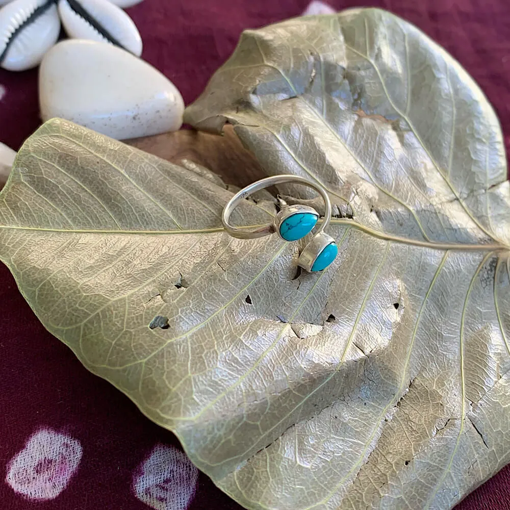 Turq Bud Toe Ring (Single)