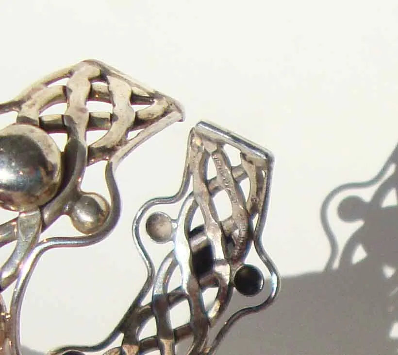 Vintage Mexican Sterling Silver Openwork Cuff Bracelet