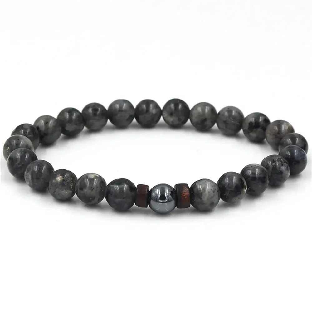Volcanic Stone Lava Beads Bracelet – Tibetan Buddha Wrist Chain for Men & Women
