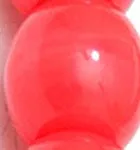 Watermelon Chiclet Charm Two Tone Glass Bead Bracelet