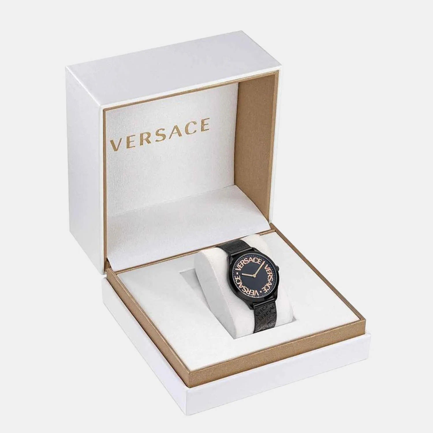 Women Black Analog Stainless Steel Watch VE2O00622