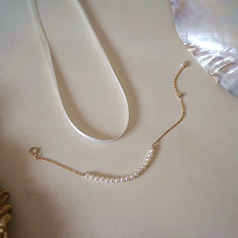 Women's Natural Freshwater Pearl Silver Bracelet